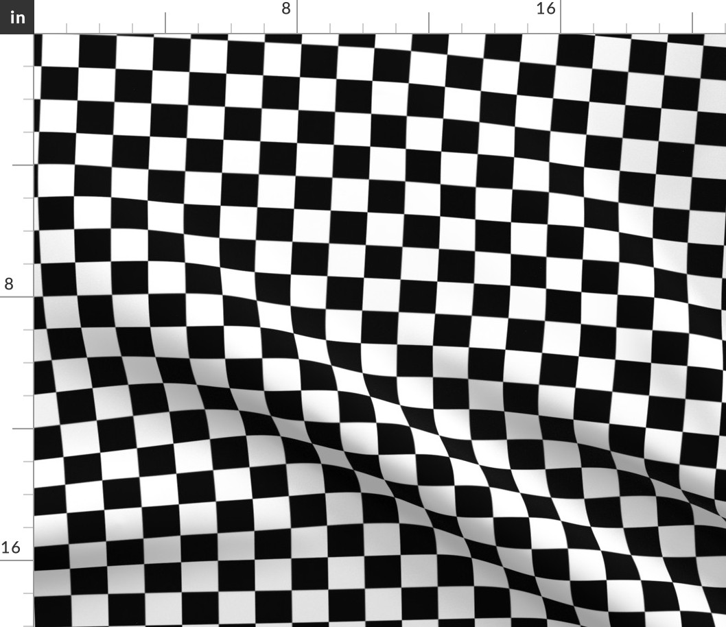 Classic Black and White Checker Print - Small