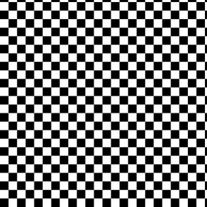 Classic Black and White Checkerprint - Micro