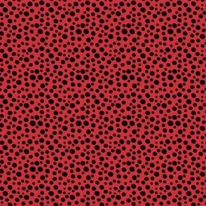 Irregular Ditsy Dots red-black