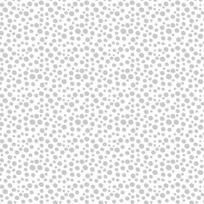 Irregular Ditsy Dots Gray-White