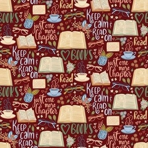 Just One More Chapter // Small // Burgundy // Keep Calm and Read On