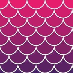 Mermaid Scales in Shades of Purple and Hot Pink - medium