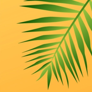 Plethora of Palm Leaves 25 on an Orange Gradient