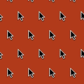 pixelated pointer arrows on orange