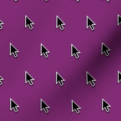 pixelated pointer arrows on grape purple