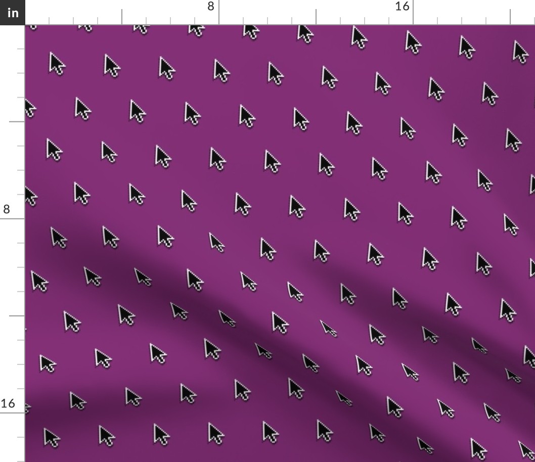 pixelated pointer arrows on grape purple