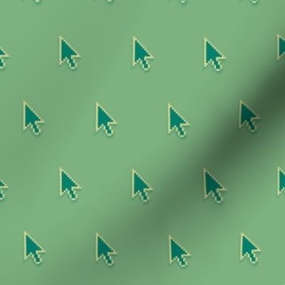 pointer arrows in green-gold