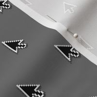 pixelated pointer arrows on grey