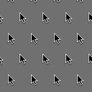 pixelated pointer arrows on grey