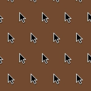 pixelated pointer arrows on brown