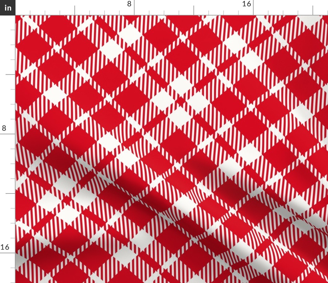 red and white plaid