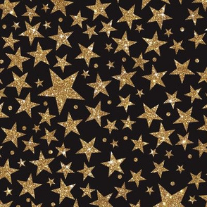 Gold Starry Night- Black