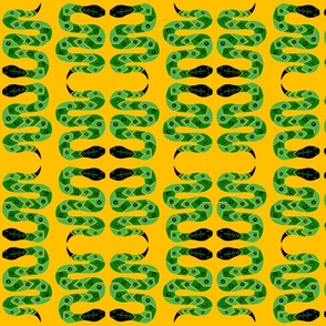 Green Snake Yellow  Bold Pattern medium 