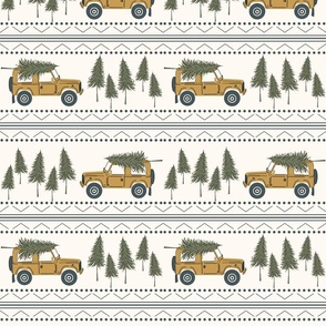 Winter Land Cruiser Yellow 9x9 repeat