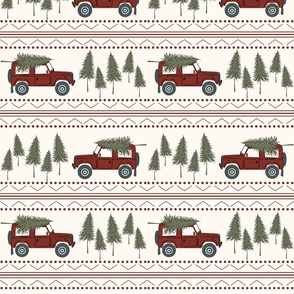 Winter Land Cruiser Red 9x9 repeat