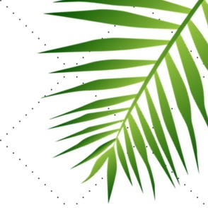 Plethora of Palm Leaves 7 on a Dotted Diamond Background