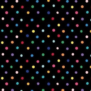 hip hip yay polka dots on black