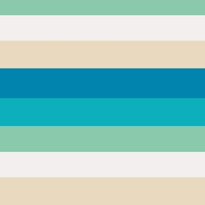 teal blue, ball blue, pale teal, soft peach, double spanish white