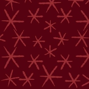 Twinkle Stars - dark red