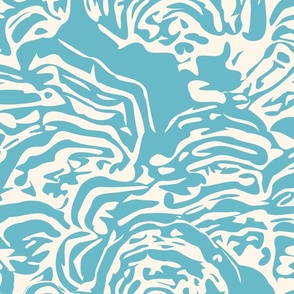 Abstract Oyster Bed Blue