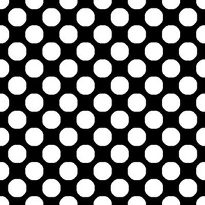 Classic large white polka dot on black