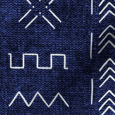 Mudcloth Navy Arrows  Mud Cloth African Blue