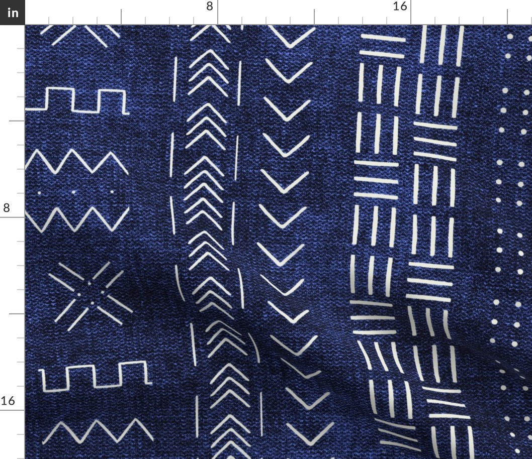 Mudcloth Navy Arrows  Mud Cloth African Blue