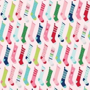 oh joy stockings on pastel pink