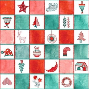 Christmas checker board