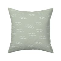 The minimalist style surf waves abstract ocean wave design white on pale green sage