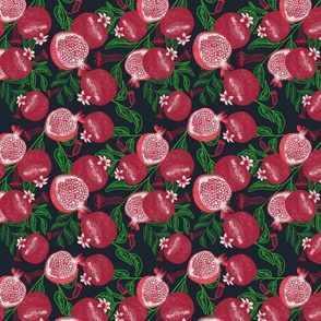 Tropical Seamless Pattern With Pomegranate Trees Fruit Repeated Background  Vector Bright Print For Fabric Or Wallpaper Stock Illustration  Download  Image Now  iStock