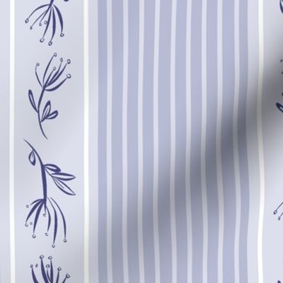 Elderflower stripes - blue