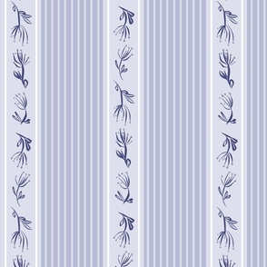 Elderflower stripes - blue