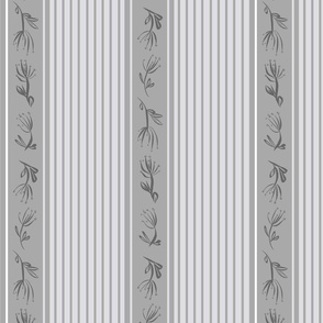 Elderflower stripes - grey
