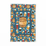 Large 27x18 Fat Quarter Panel Home Brew Beer for Tea Towel or Wall Hanging