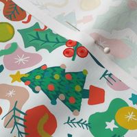 Fun abstract Christmas  fabric | kids | quilting | mini scale 