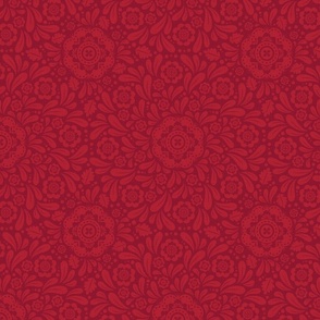 Folk Art Toss Christmas red texture