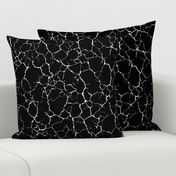 Kintsugi Cracks - Large Scale - Black and White - Crackle Faux Textures Shatter Batik