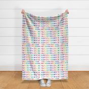 hello summer alphabet letters FQ on white - cut and sew ABC's