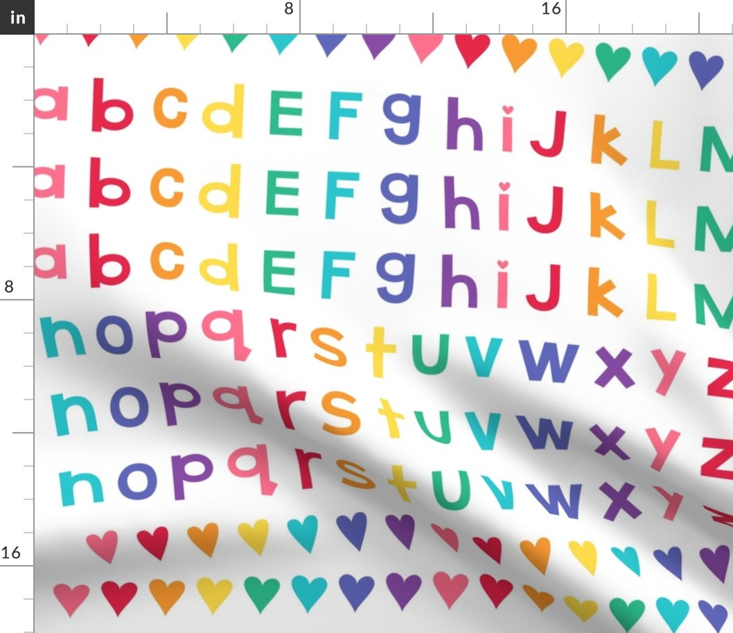hello summer alphabet letters FQ on white - cut and sew ABC's