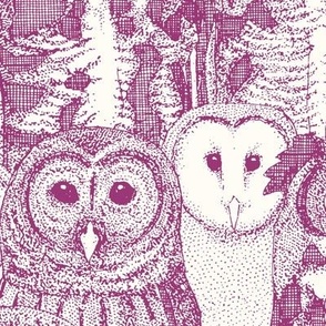 owls NC berry half pearl large