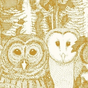 owls NC mustard half pearl large