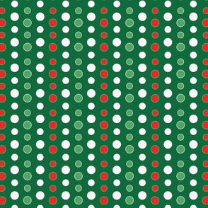 Christmas Dots in Red, Green, and White