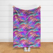 Rainbow Oil Slick on Asphalt  | Oversized