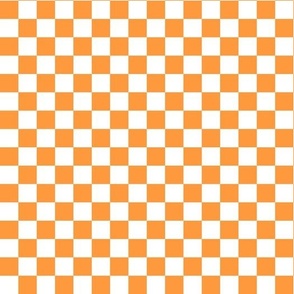 Checkered - Orange And White