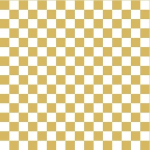 Checkered - Gold And White