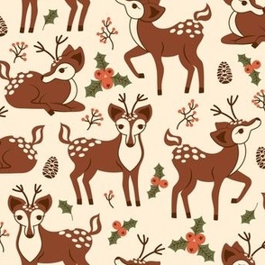 Winter Wonderland - Christmas - Darling Deer - White