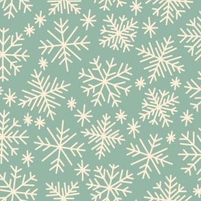 Winter Wonderland - Christmas - Soft Snowflakes - Powder Blue