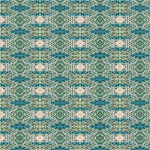 Peacock blue and green pattern