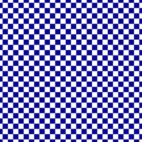 Checkers pattern indigo blue and white. Size S